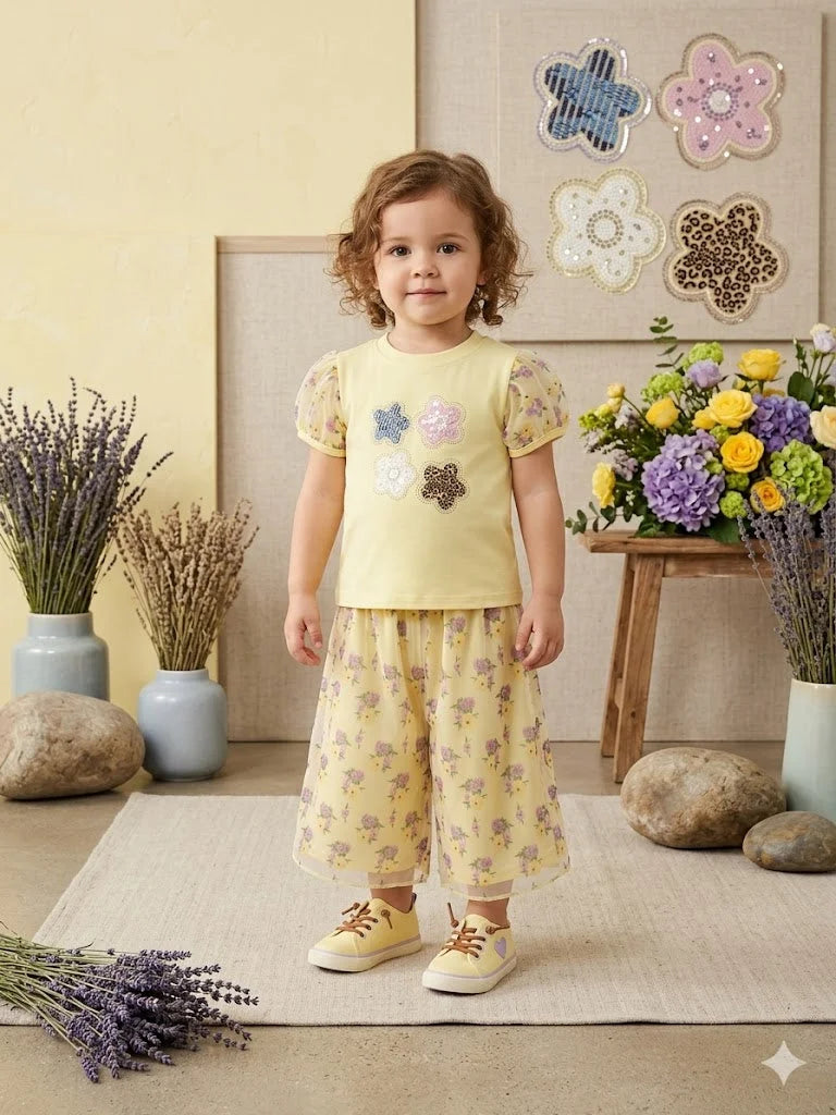 Sweet Blossom 2-Piece Floral Coordinated Outfit Set for Girls — view 4