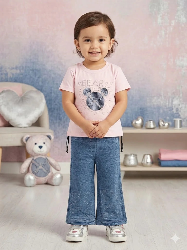 The Sparkle & Denim Flare 2-Piece Set — view 2